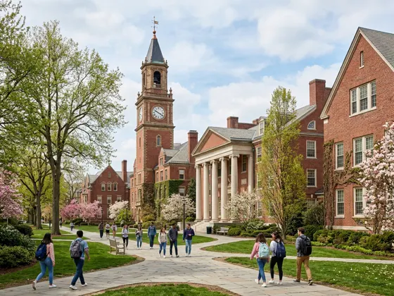 University campus representing study in USA